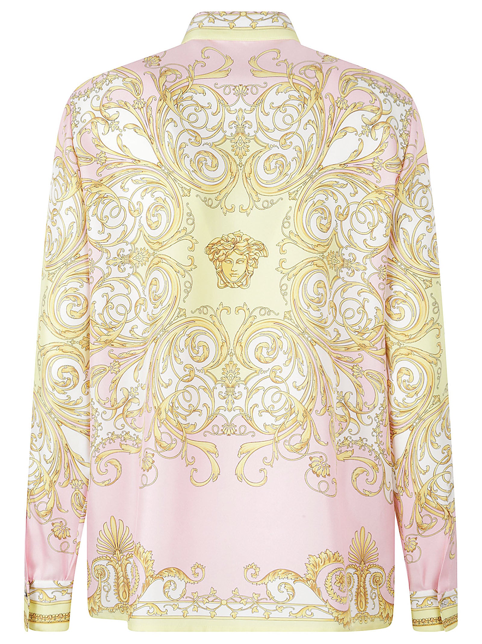 Silk Twill Shirt With Spring Barocco Print