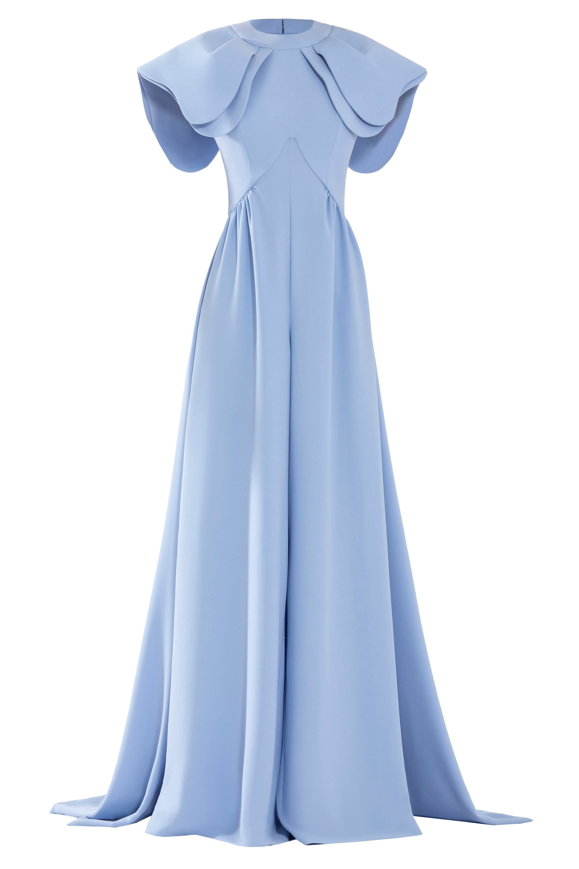 Back Overskirt Crepe Jumpsuit