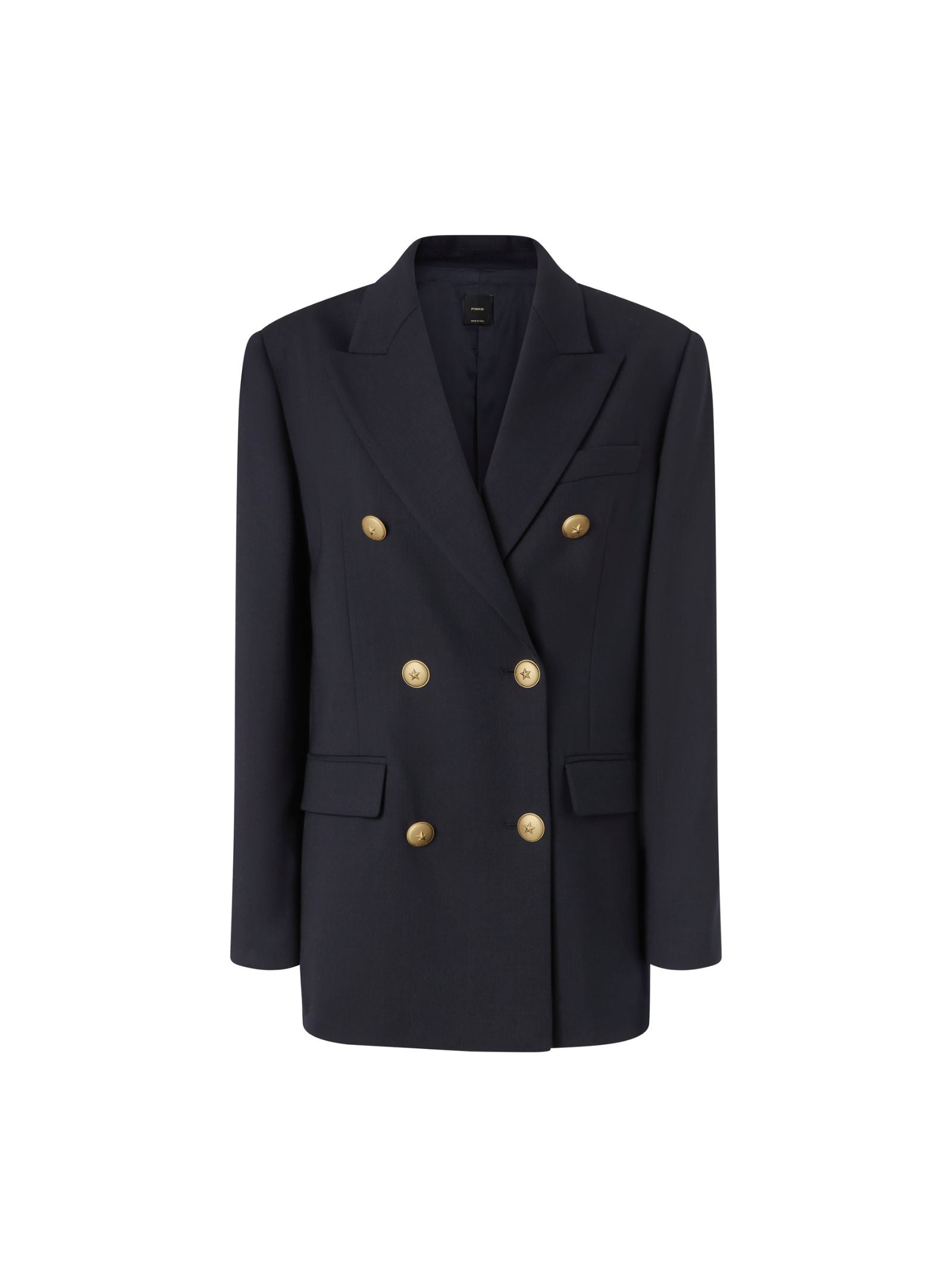Navy Blue Double-Breasted Blazer