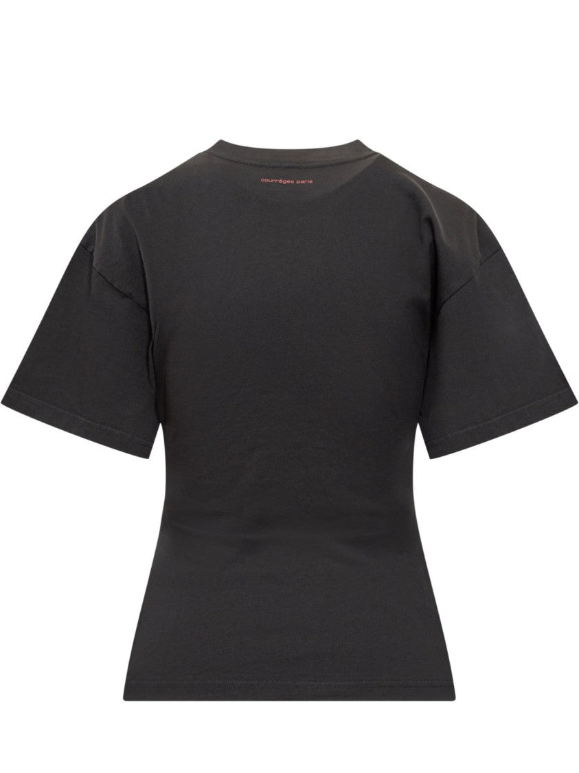 Dopasowany T-shirt z Krótkim Rękawem i Wyrazistym Logo
