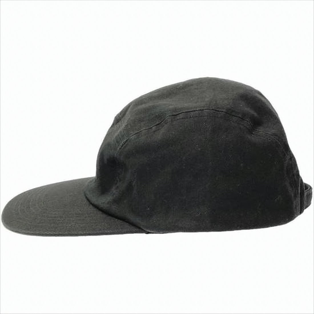 Structured Black Five-Panel Cap With Adjustable Strap