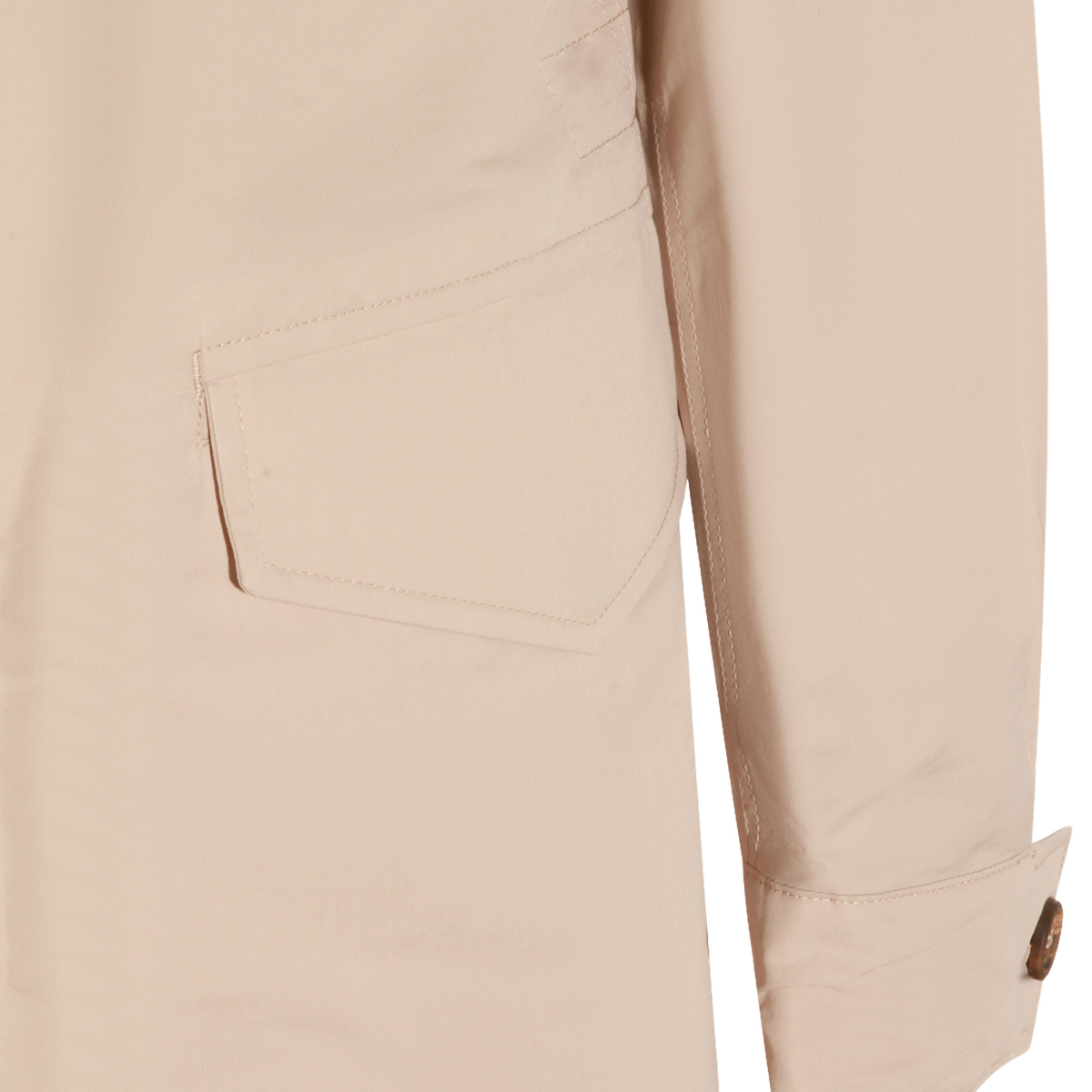 Tailored Sand Jacket With Structured Collar