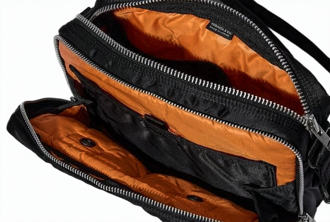 Compact Black Nylon Shoulder Bag
