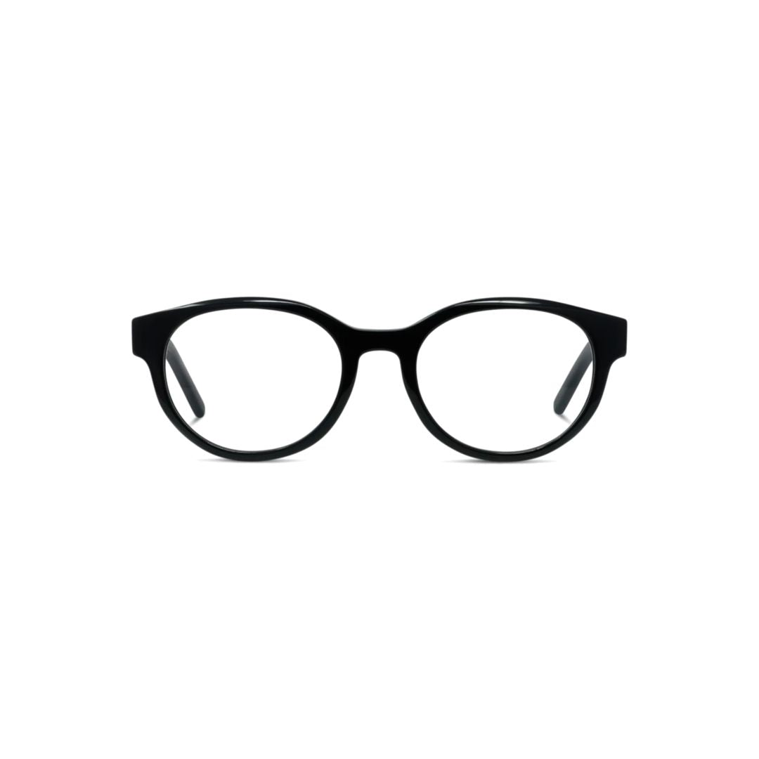 Gv50095i Classic Round Frame Sunglasses with Glossy Black Finish
