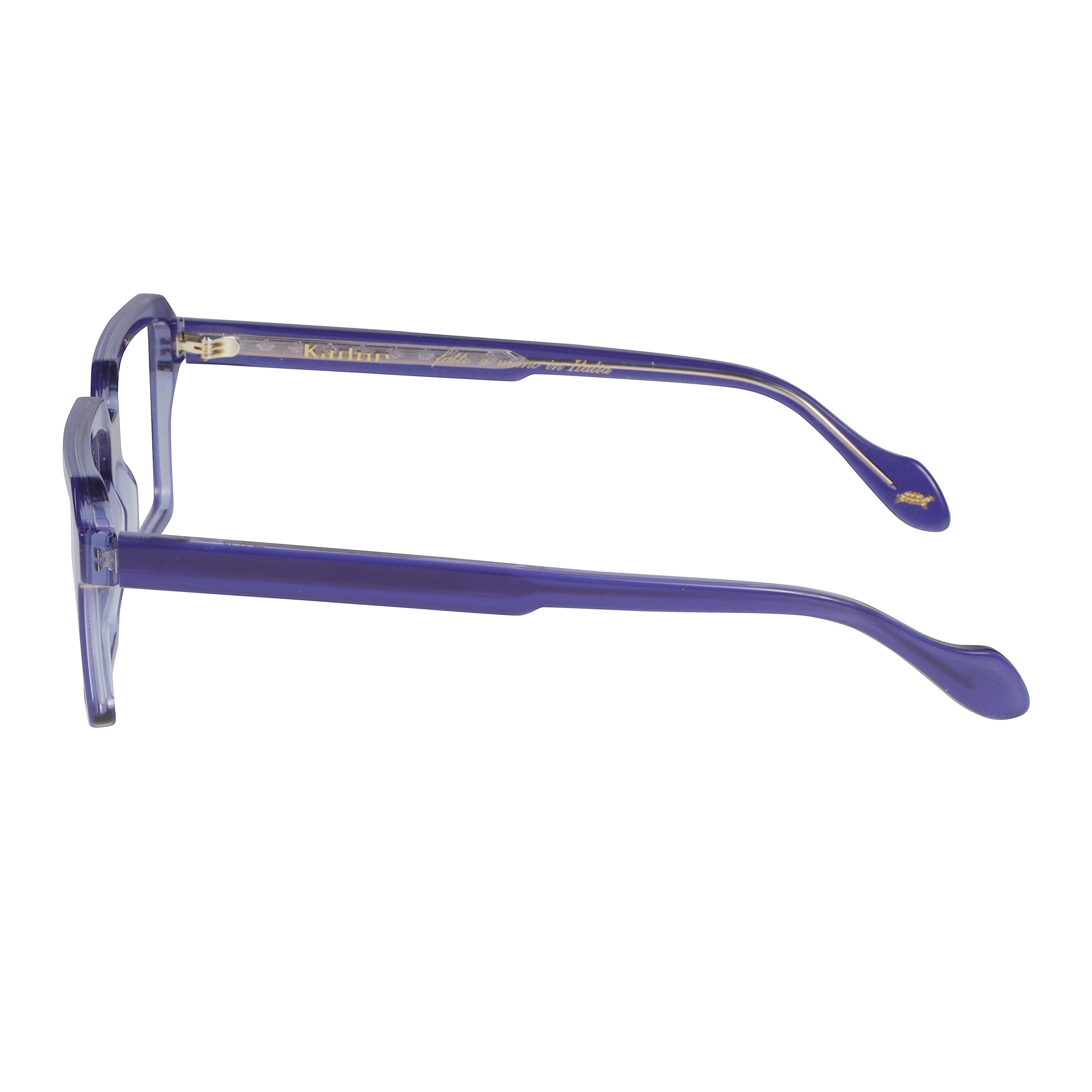 Disko Light Translucent Deep Blue Rectangular Eyeglasses
