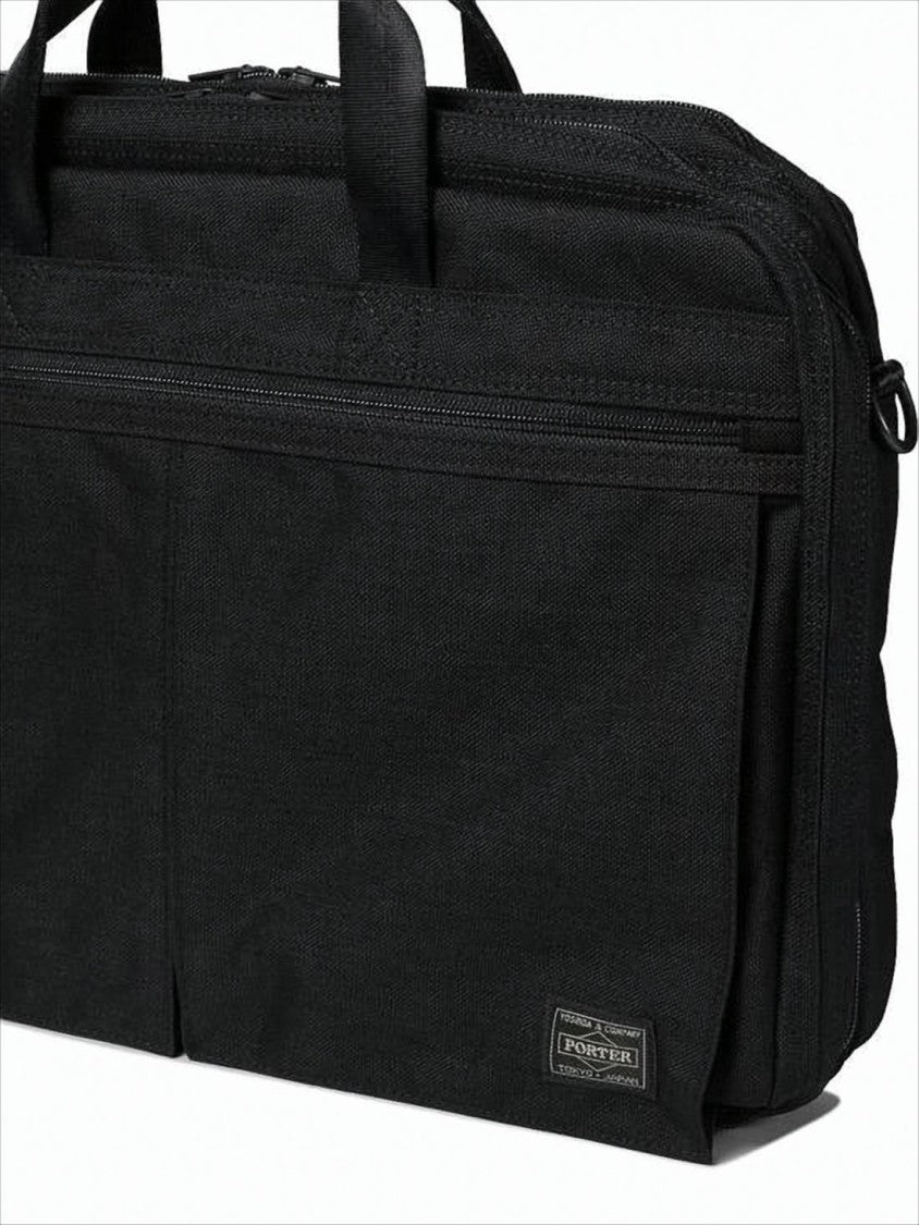Rectangular Nylon Tote Bag With Versatile Carrying Options