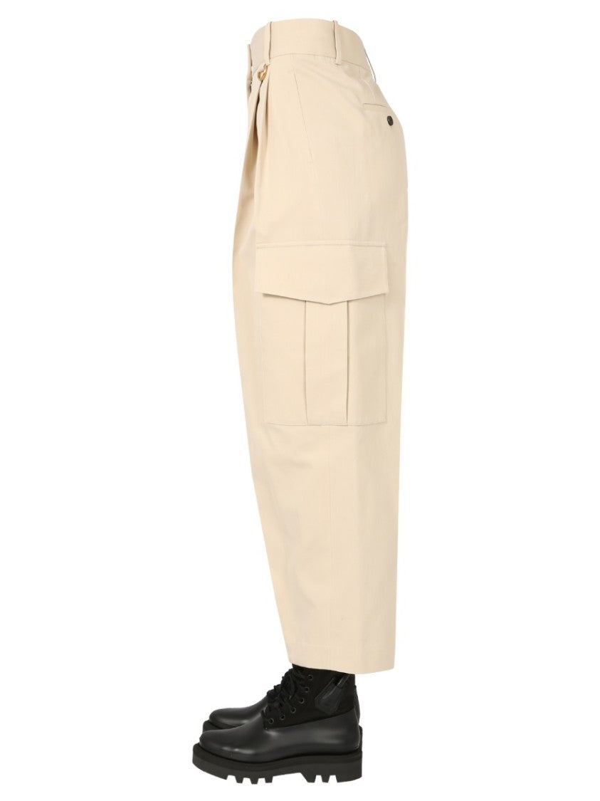High-Waisted Cargo Pants With Flap Pockets