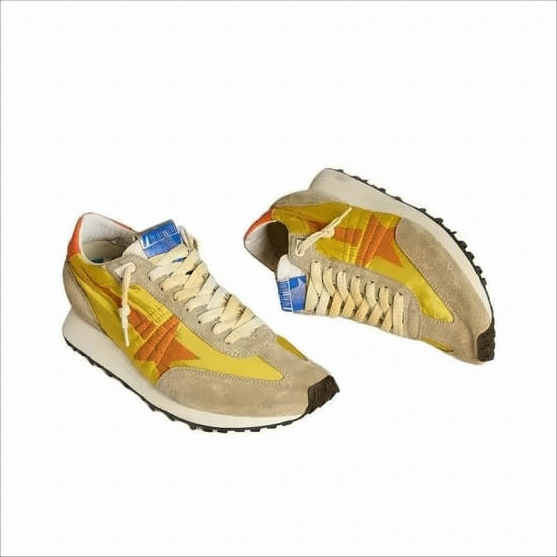 MARATHON Retro Running Sneakers with Suede