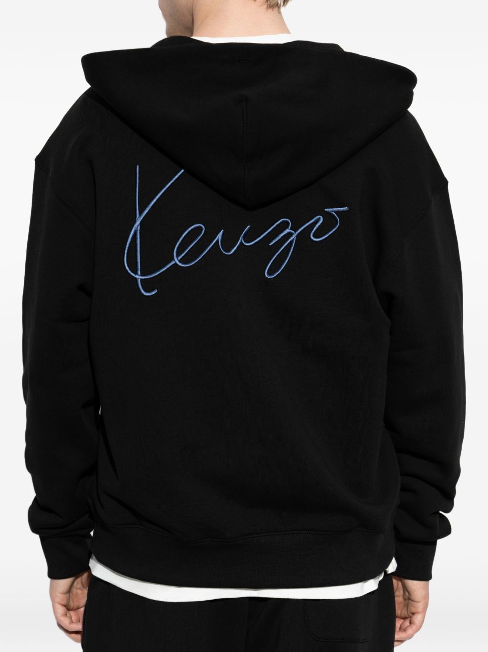Black Round Neck Logo Knit Sweater
