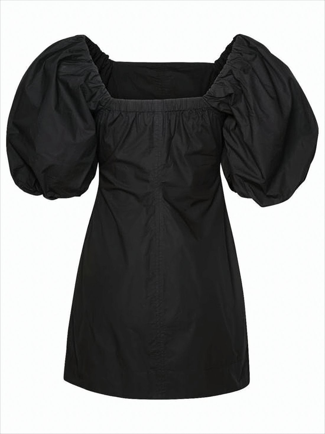 Square Neck Mini Dress with Dramatic Puff Sleeves