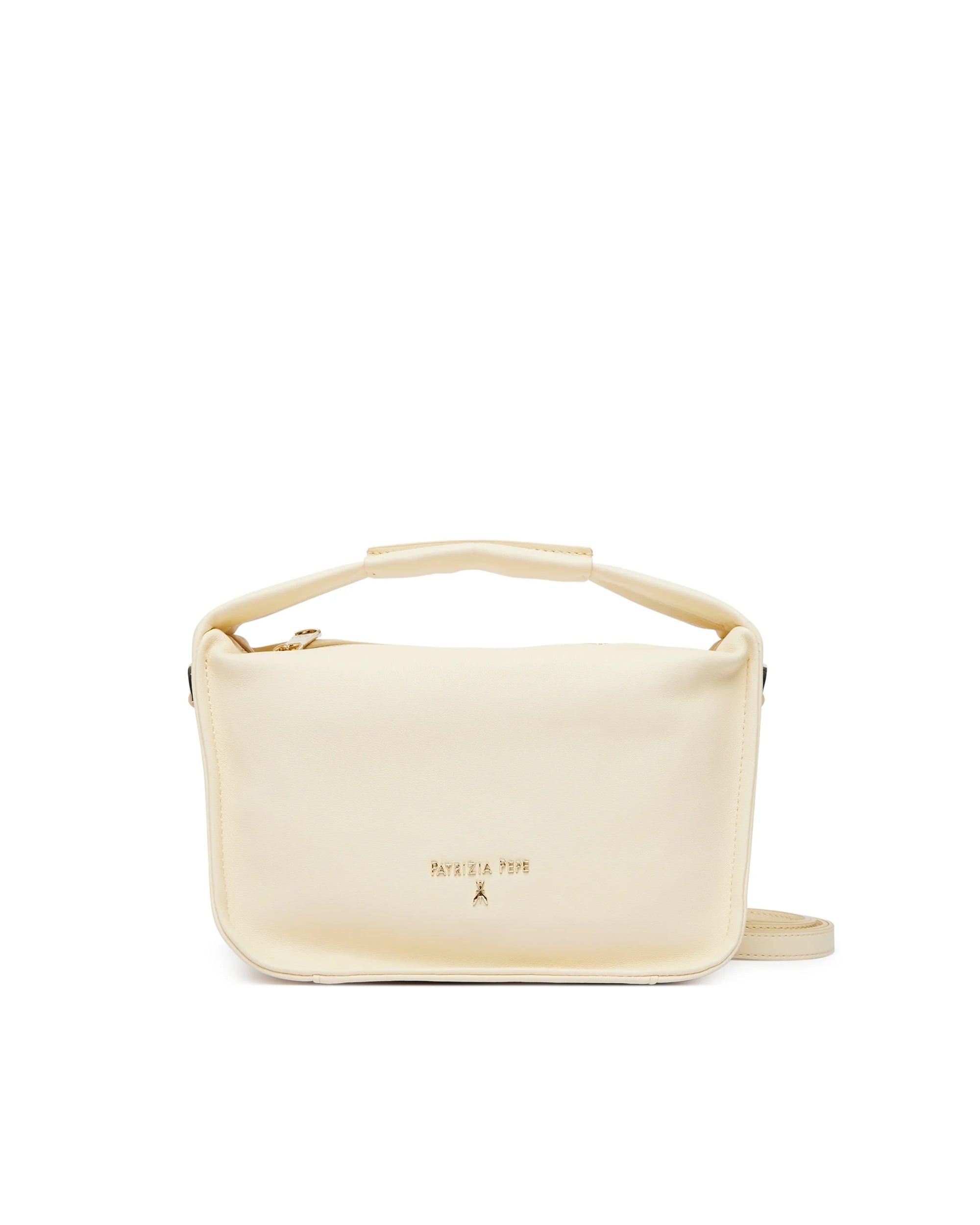 White Soft Wooly Top Handle Bag