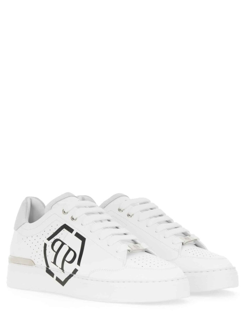 High-Quality Cow Leather Sneakers With Logo
