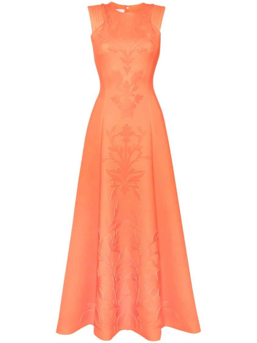 Neoprene Dress With Matching Embroidery