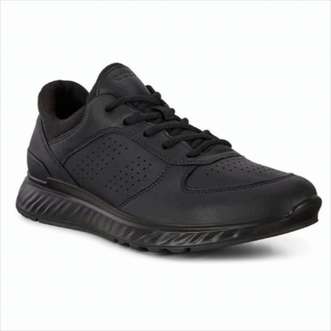 Minimalist Black Leather Sneakers