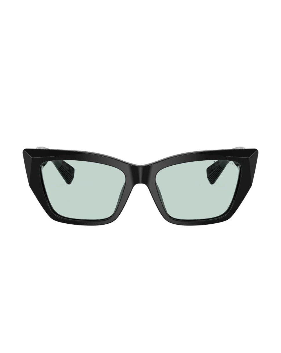 Cat-Eye Sunglasses With Light Azure Lenses