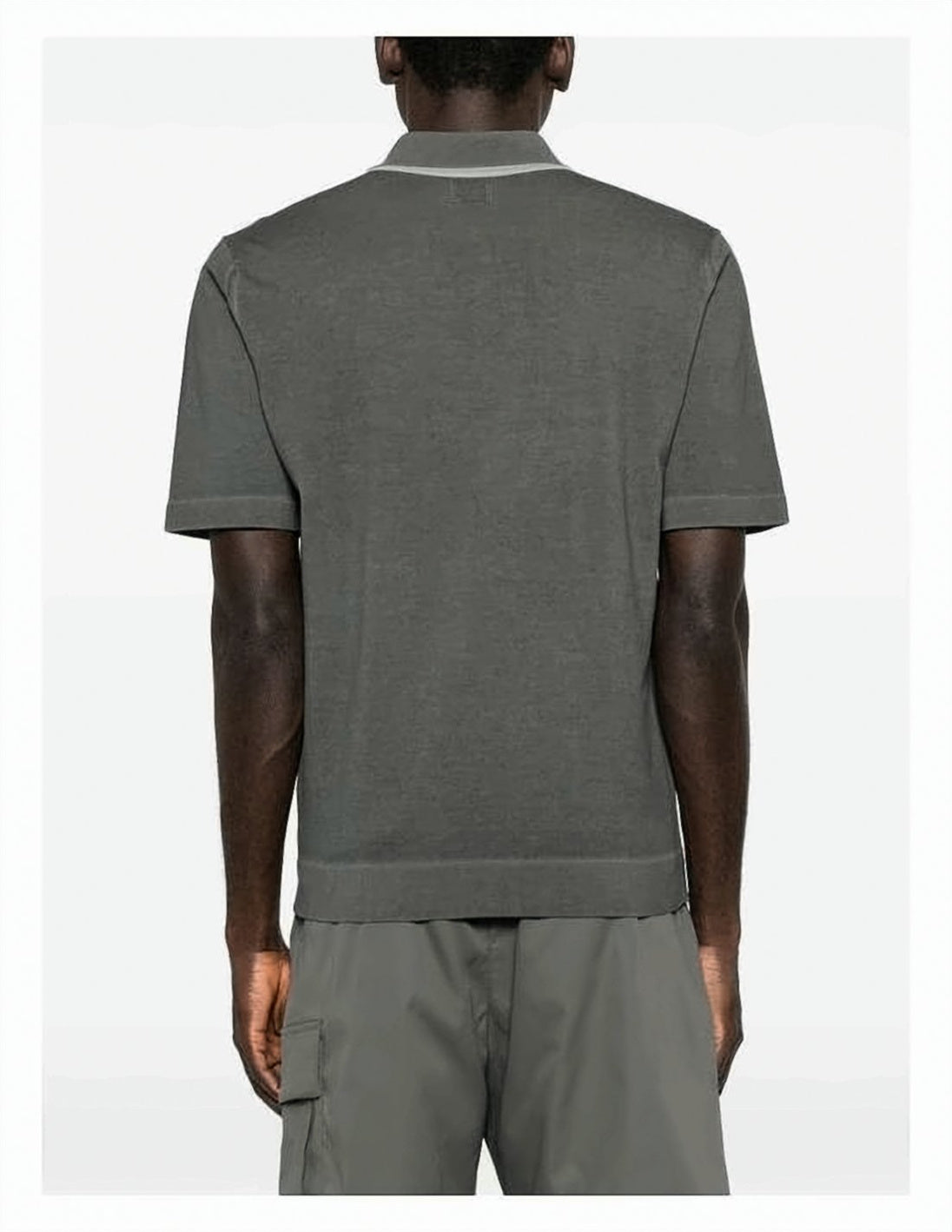 Classic Short-Sleeved Polo Shirt with Ribbed Cuffs