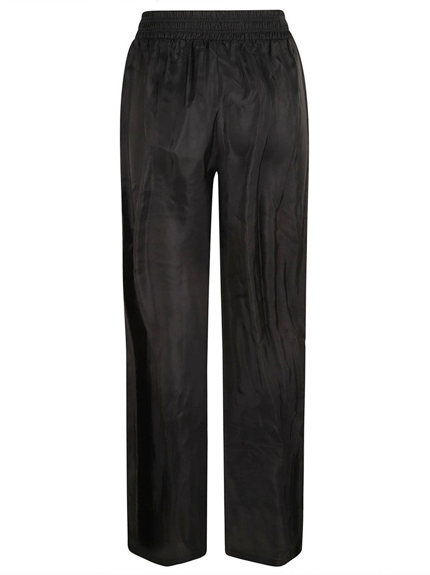 Wide-Leg Trousers With Smooth Finish