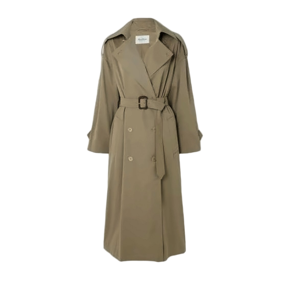 Double-Breasted Long Trench Coat