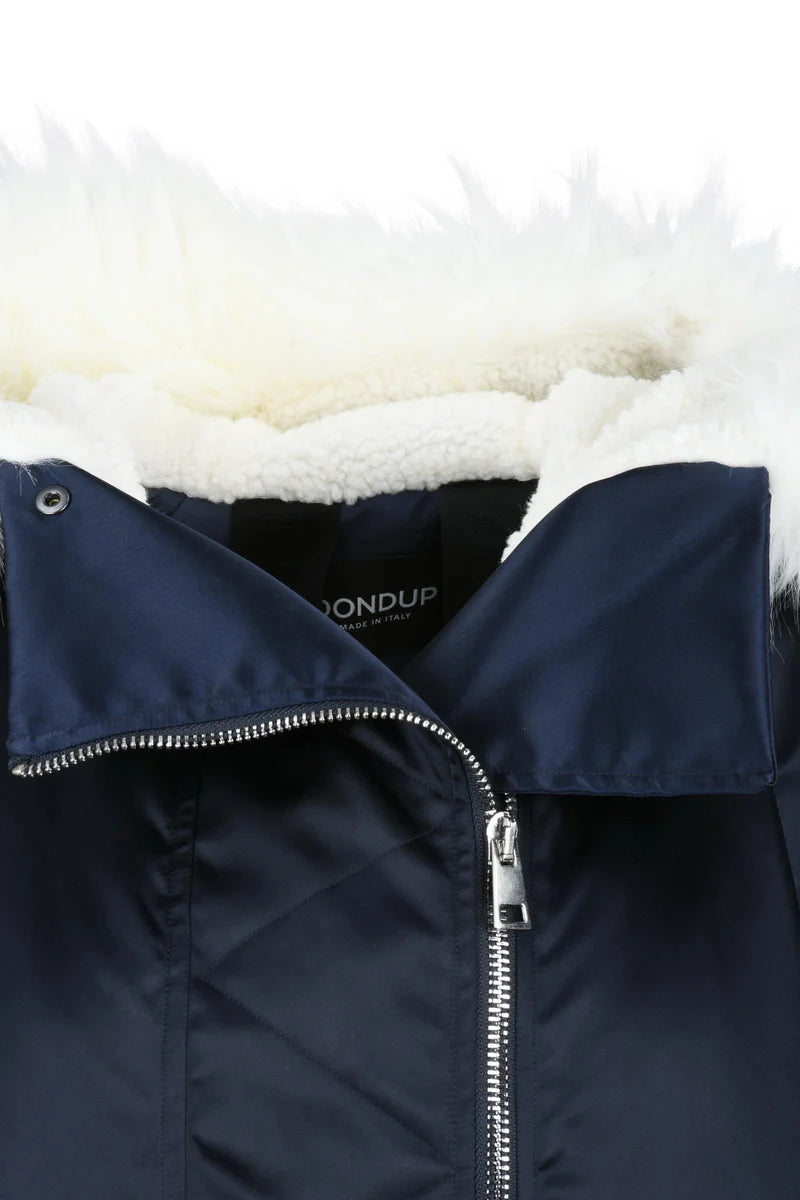Parka with Plush Hood - Multicolor