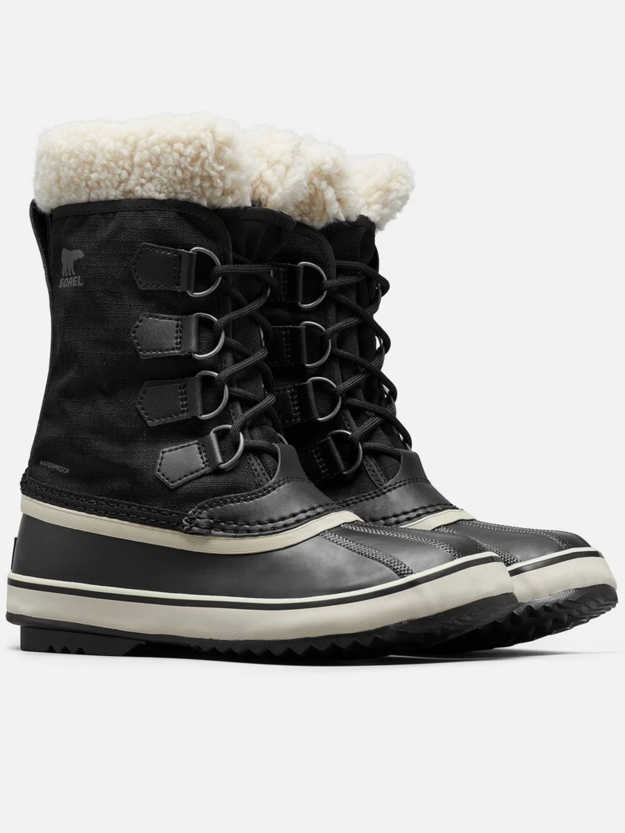 Black Winter Carnival Waterproof Nylon Boots