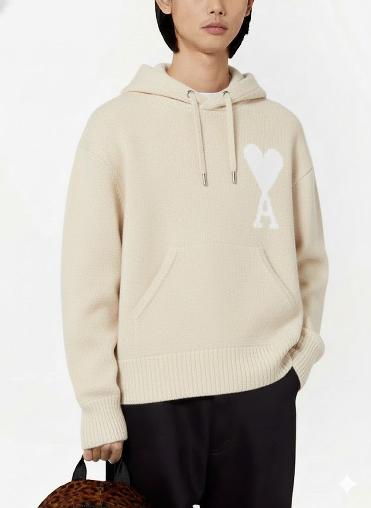 Relaxed Fit Hoodie Sweater with Central Kangaroo Pocket