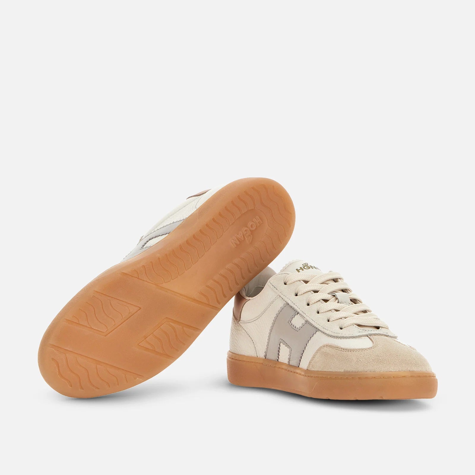 Cool Lace-Up Sneakers in Calfskin and Sheepskin