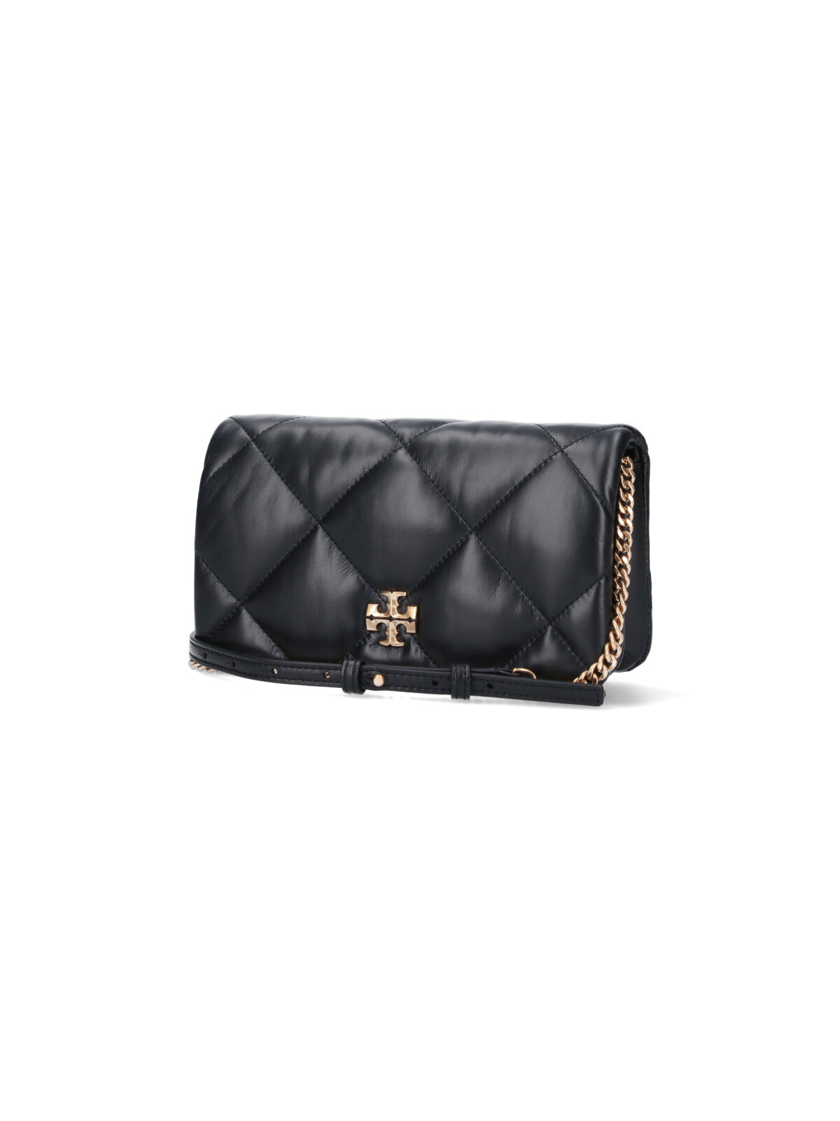 Diamond-Quilted Black Napa Leather Wallet