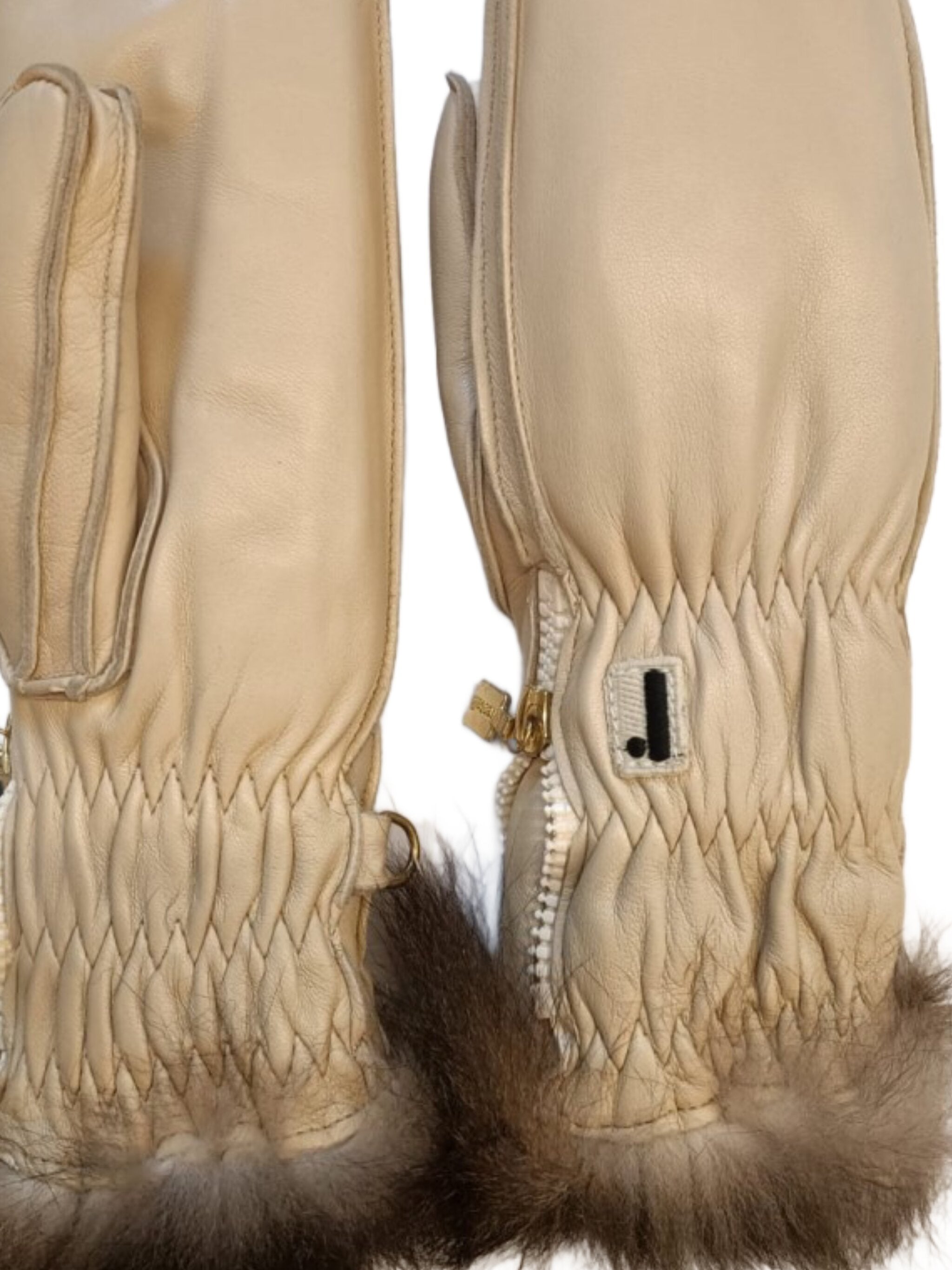 Moffola Opossuy Water-Repellent Leather Mittens