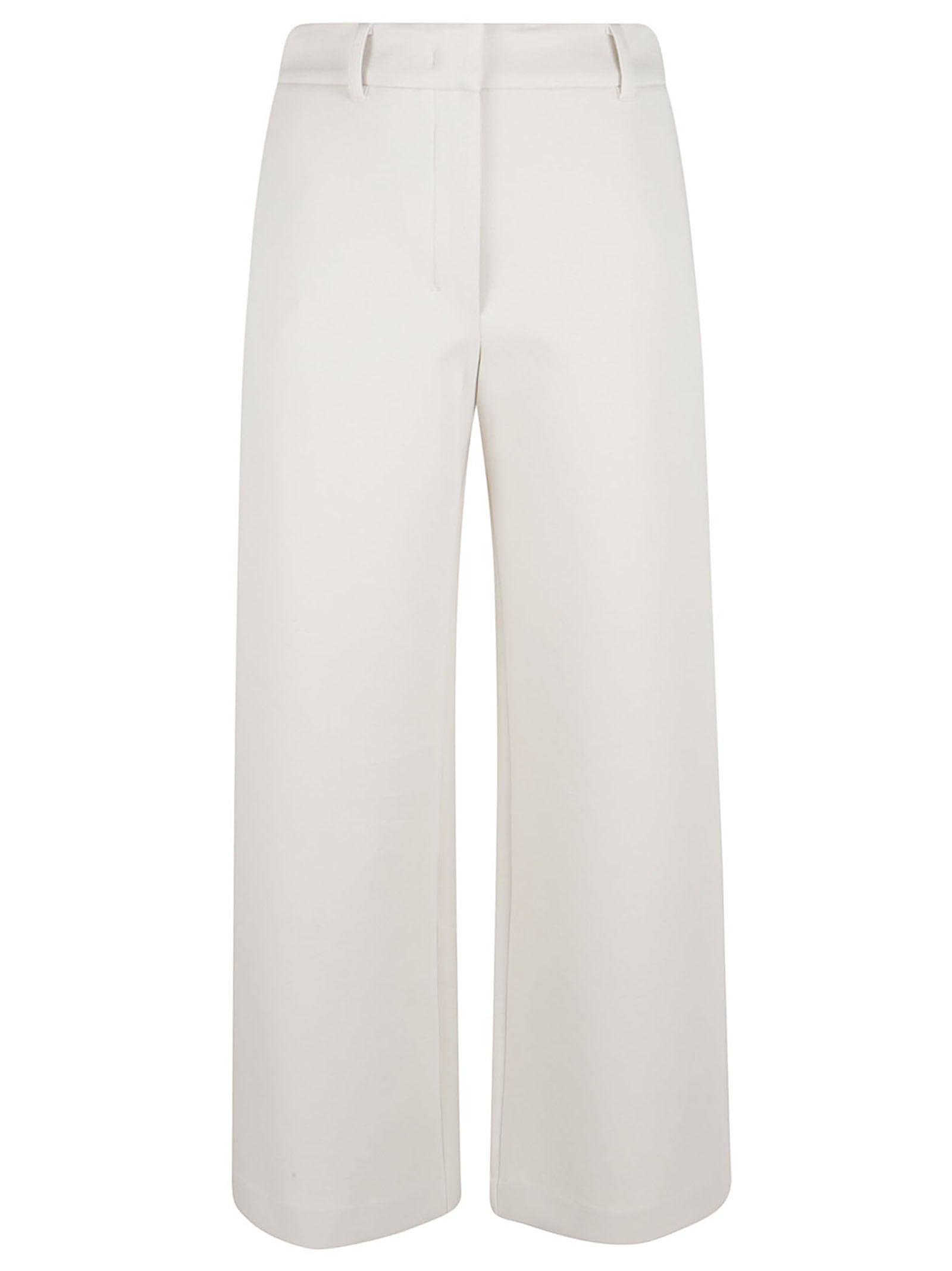 Wide-Leg Cropped Trousers with Tailored Finish