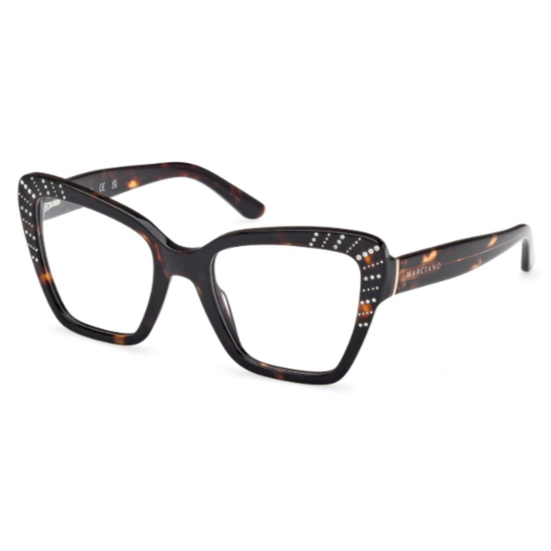 Gm50034 Oversized Tortoiseshell Eyeglasses with Metallic Stud Details