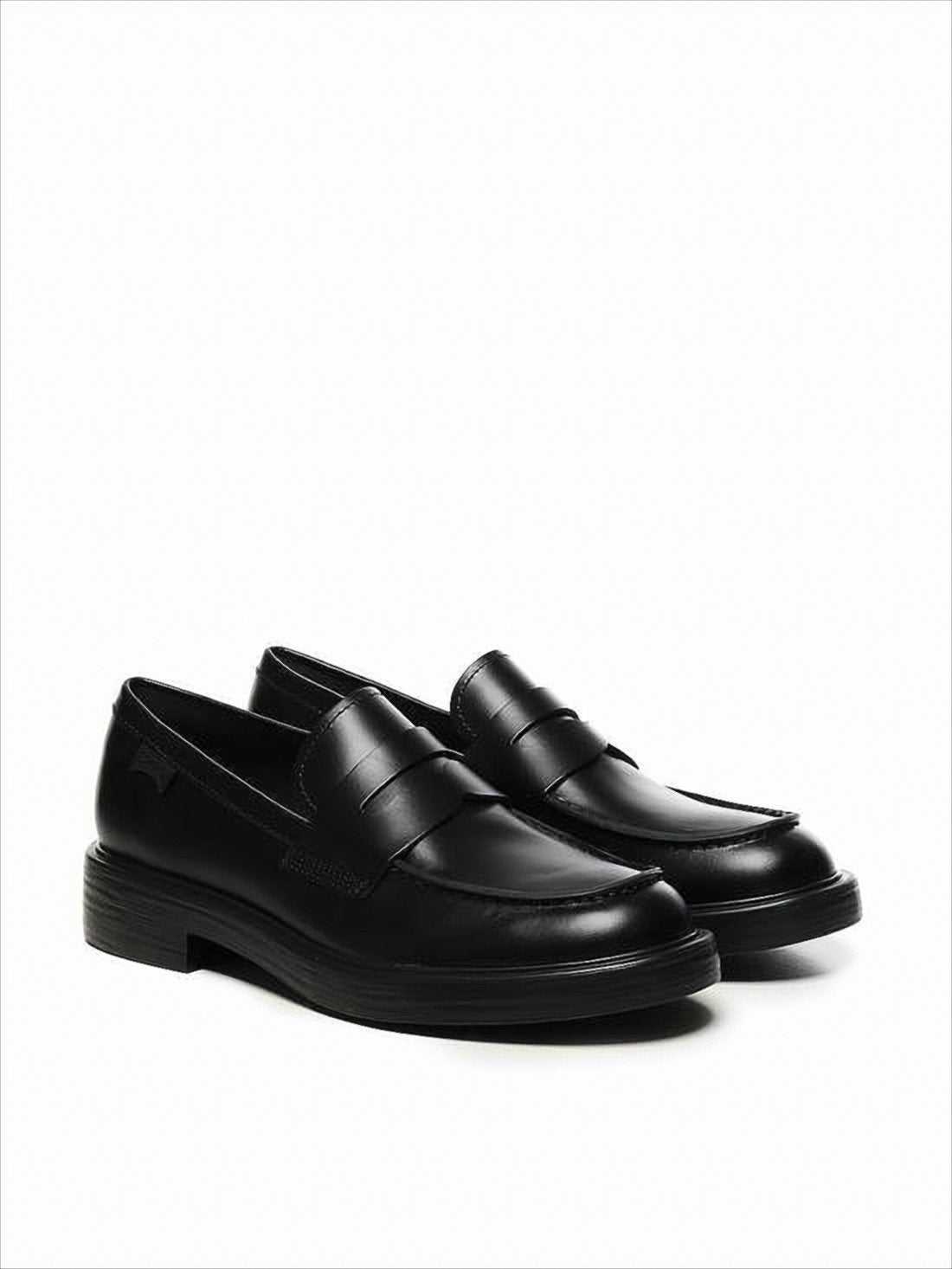 Calf Leather Loafers with Penny Strap Detail