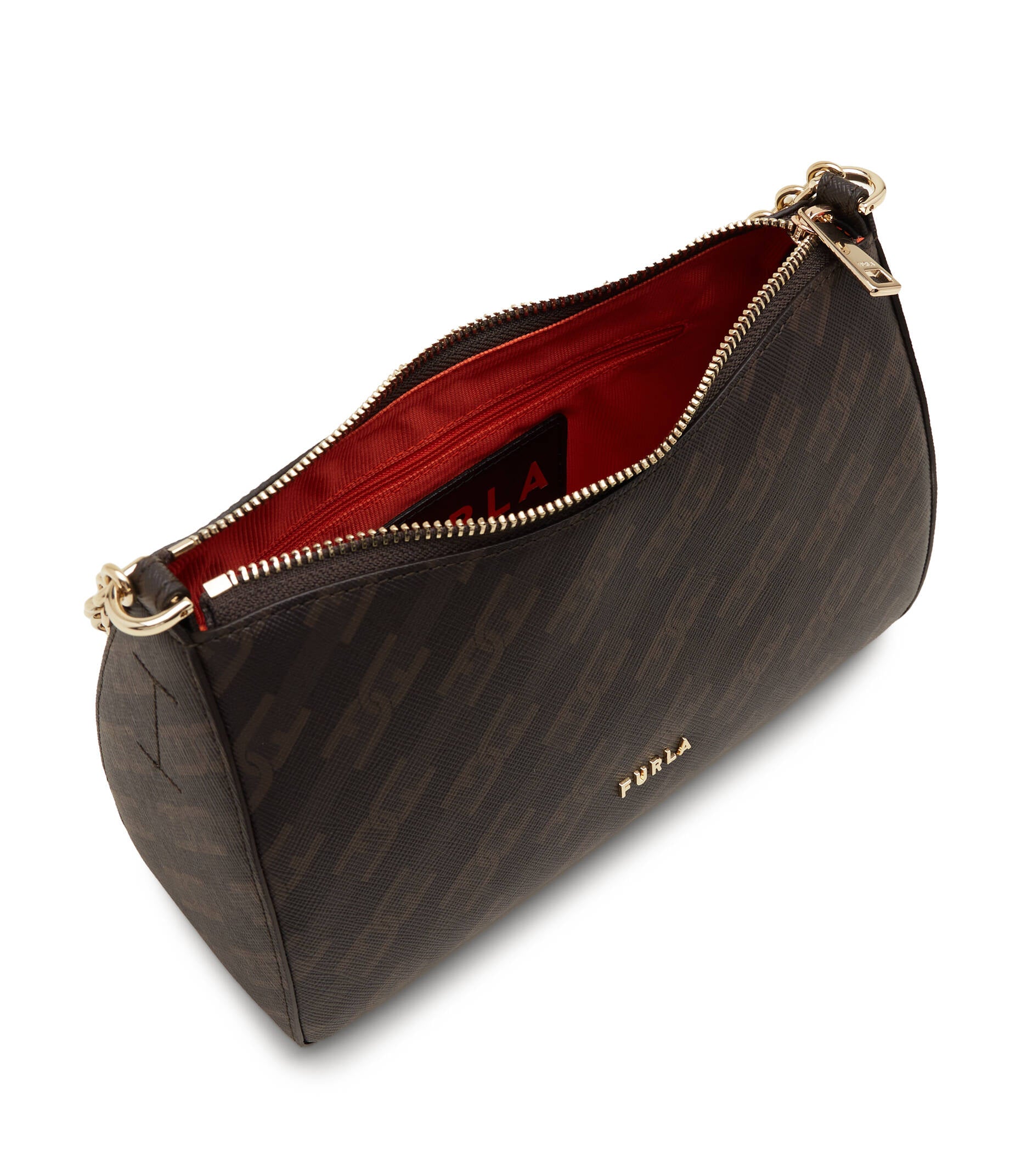 Structured Monogram Bag with Chain Strap
