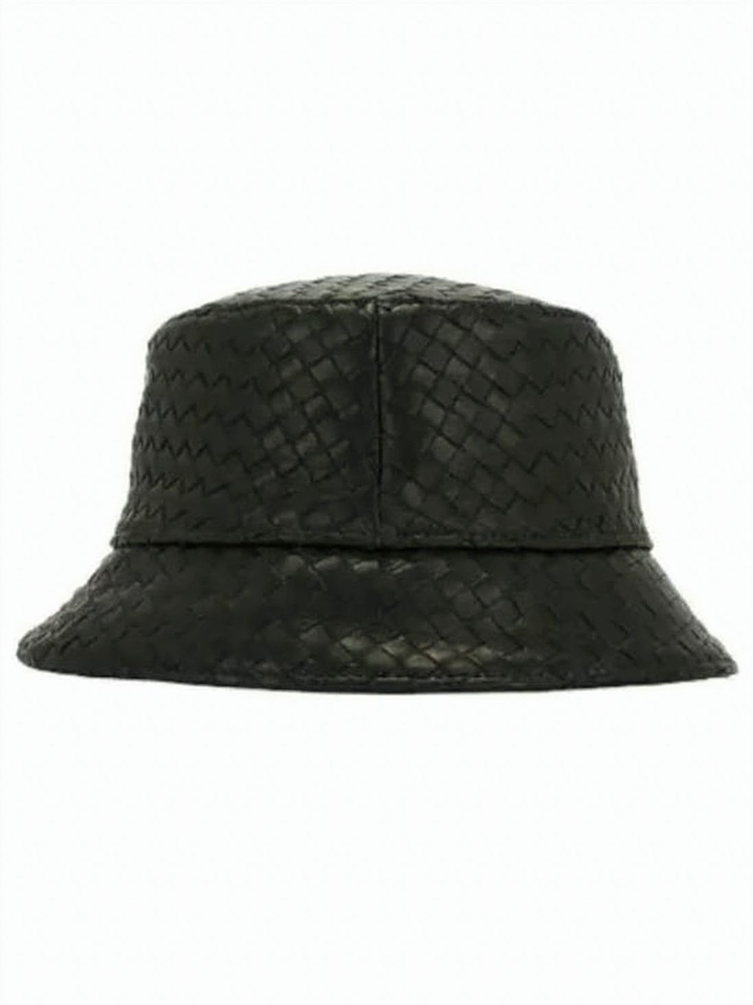 Woven Lamb Leather Bucket Hat
