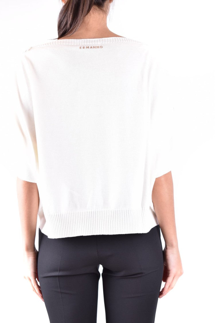 Off White Cotton Sweater