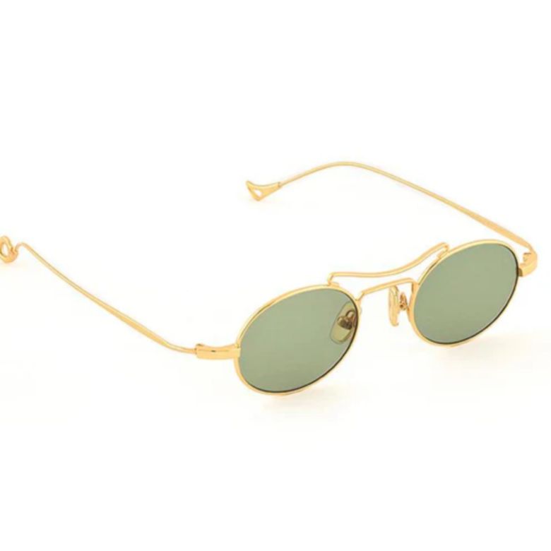 Arno C.4-64 Slim Oval Gold-Tone Sunglasses with Artistic End Tips