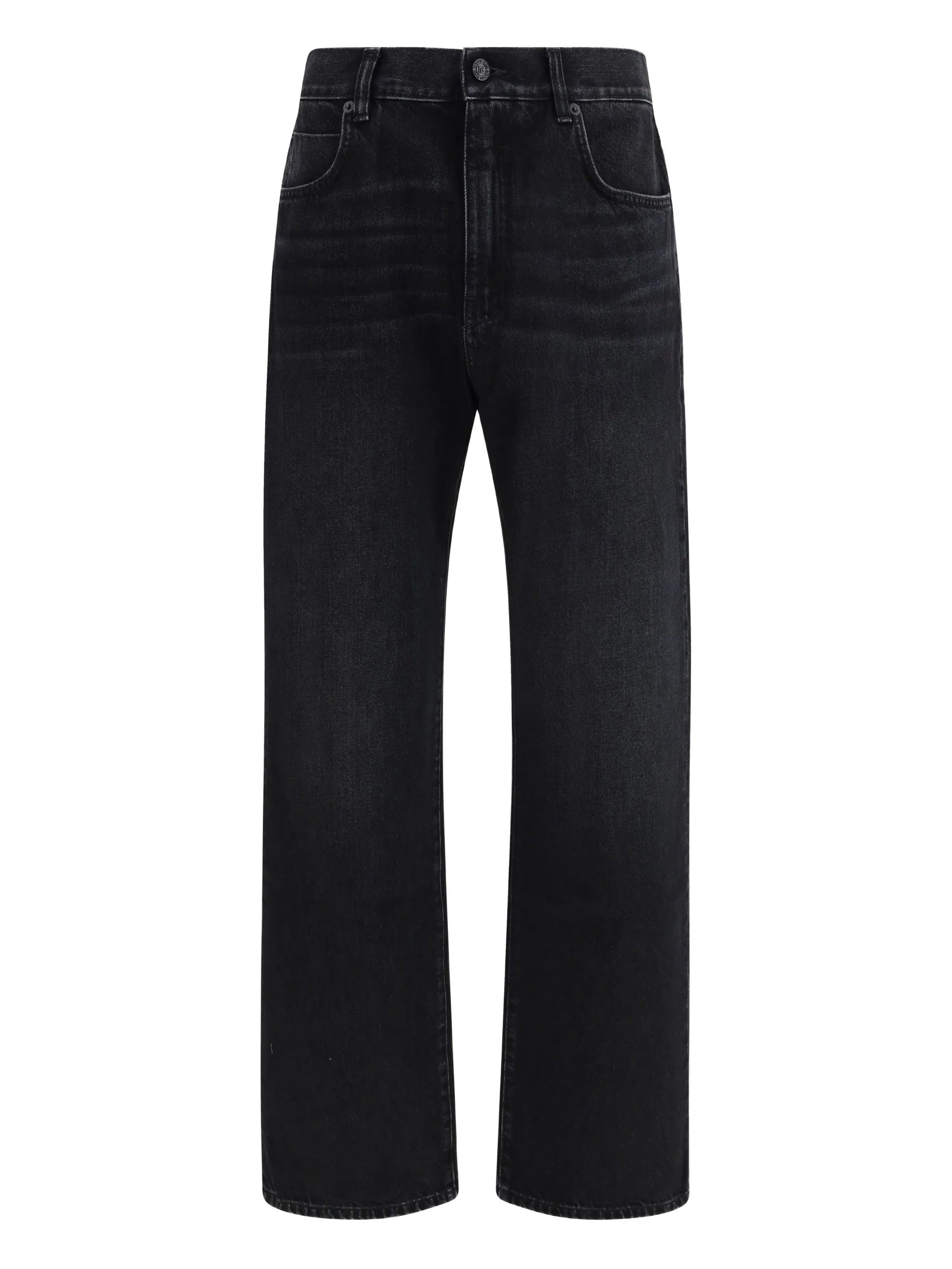 Black Large Jeans Wide-Leg Denim Jeans