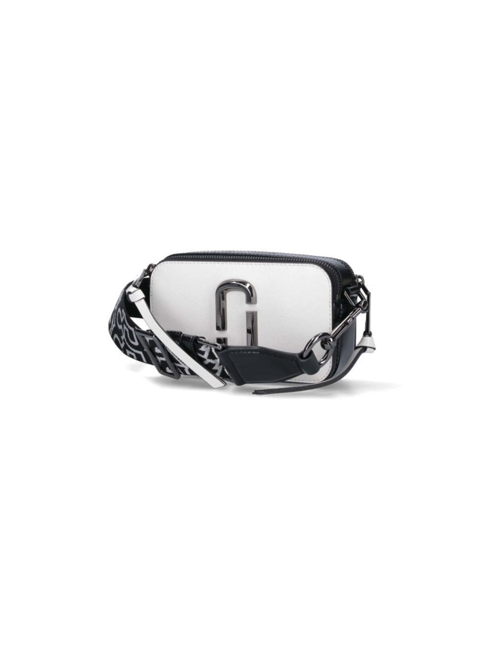 "The Bi-Color Snapshot" Shoulder Bag – White