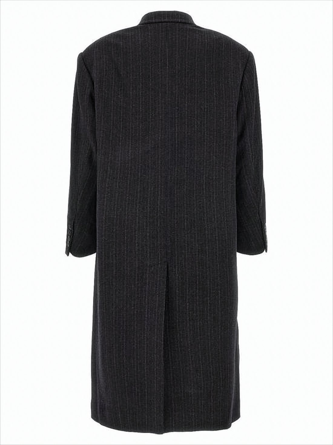 Double-Breasted Short Coat with Classic Notched Lapel