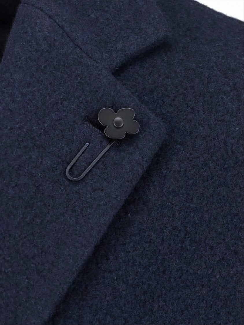 Classic Tailored Coat with Three-Button Closure