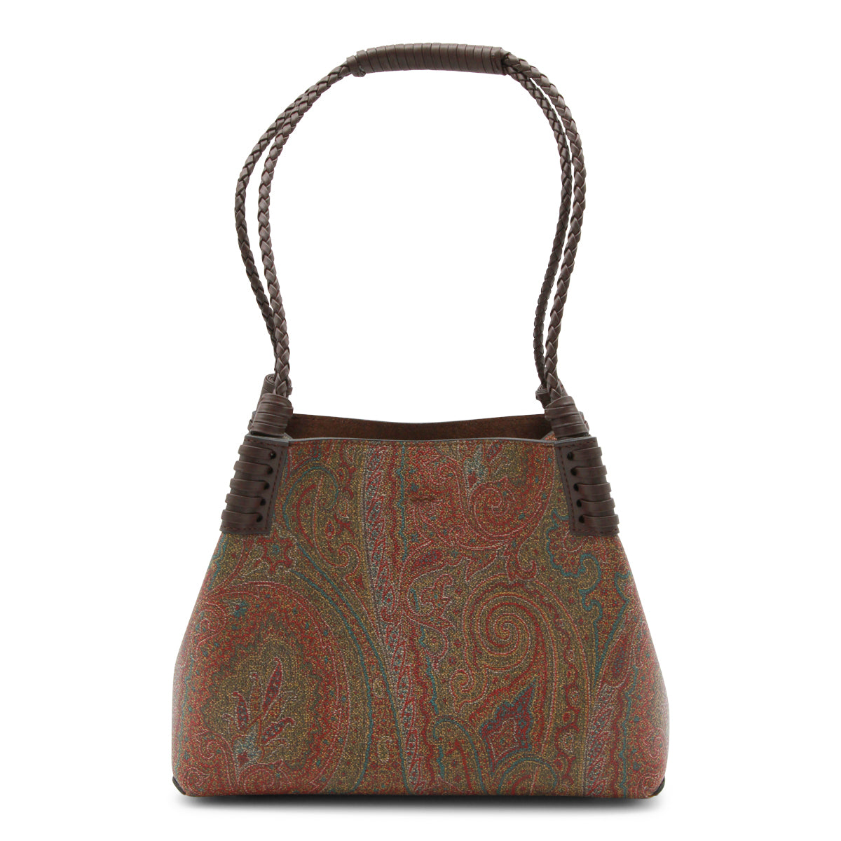 Torebka typu tote w brązowy wzór