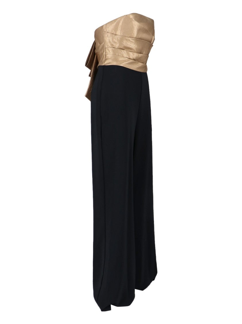 Bow Jumpsuit – Gold And Black