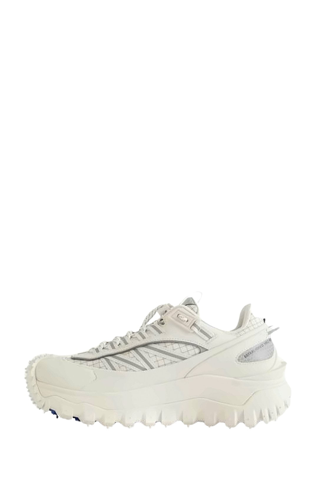 Chunky White Polyamide Sneakers with Rugged Sole