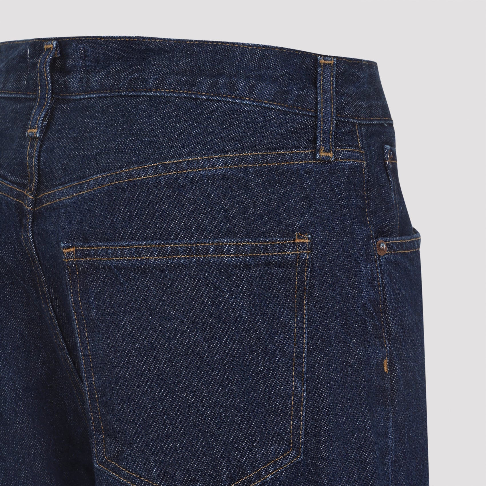 Flared Denim Jeans With Regular Waist