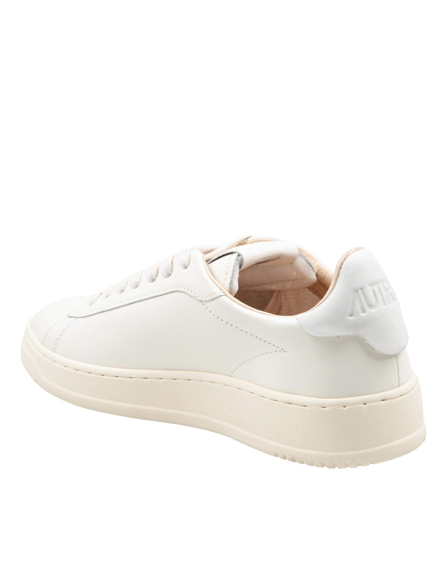 Dallas Low Leather Sneakers, Cream White