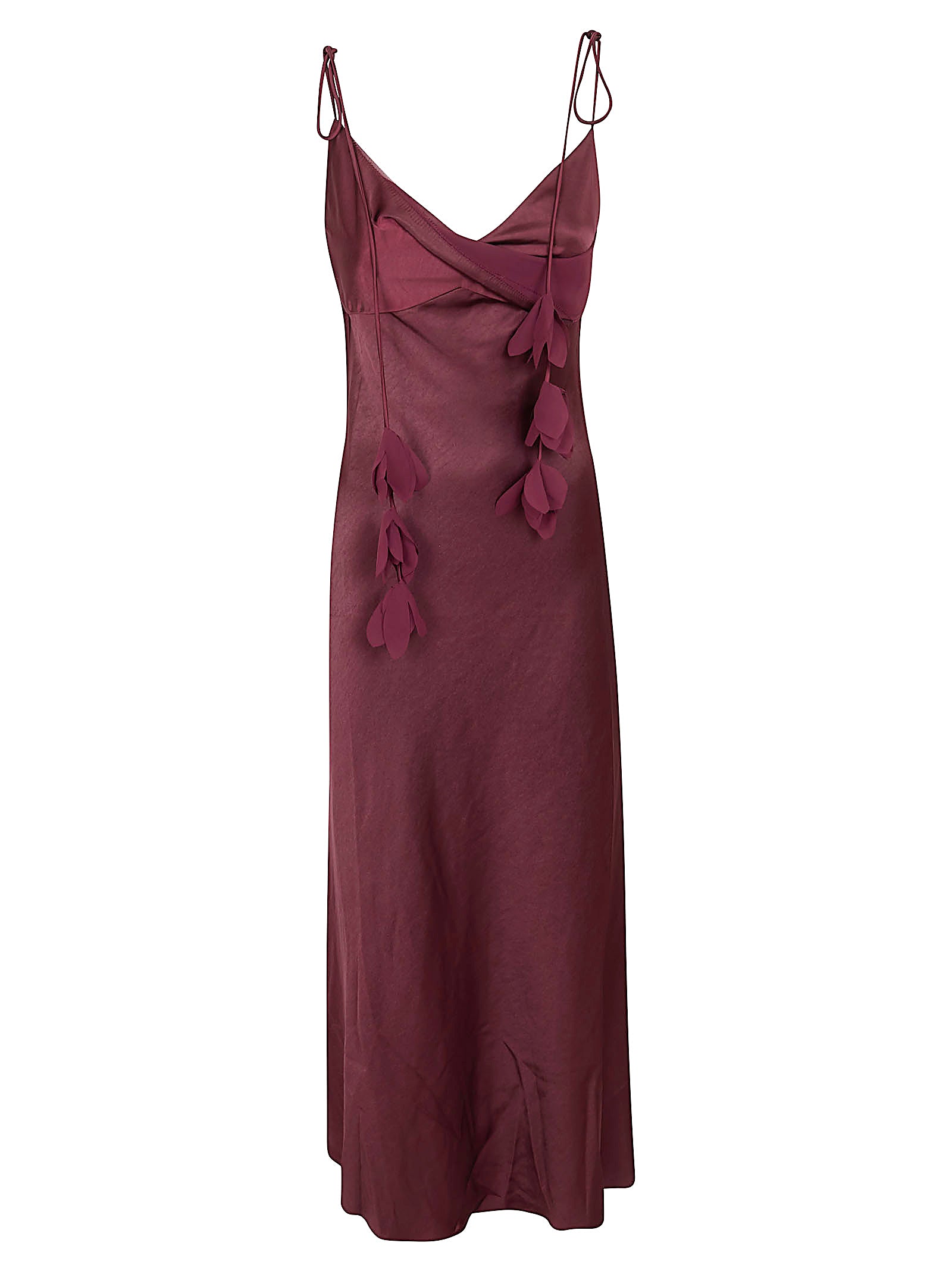 Satin Contouring Dress with Mermaid Hem