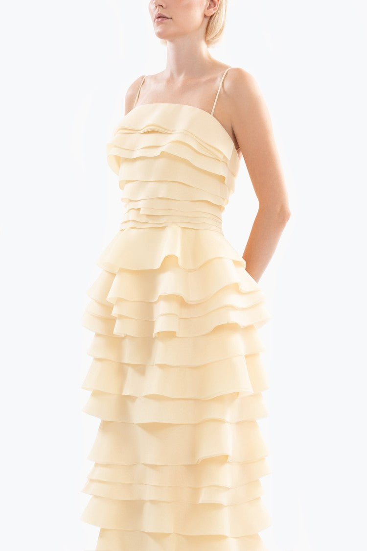 Layered Organza Long Dress