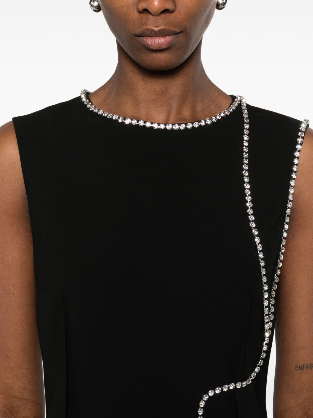 Black Silk and Nylon Top