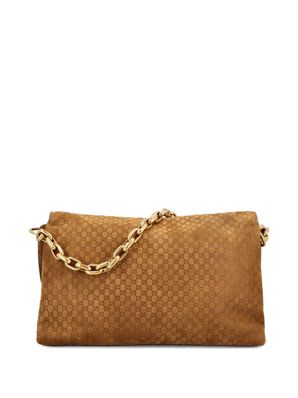 Rectangular Shoulder Bag With Textured Calfskin