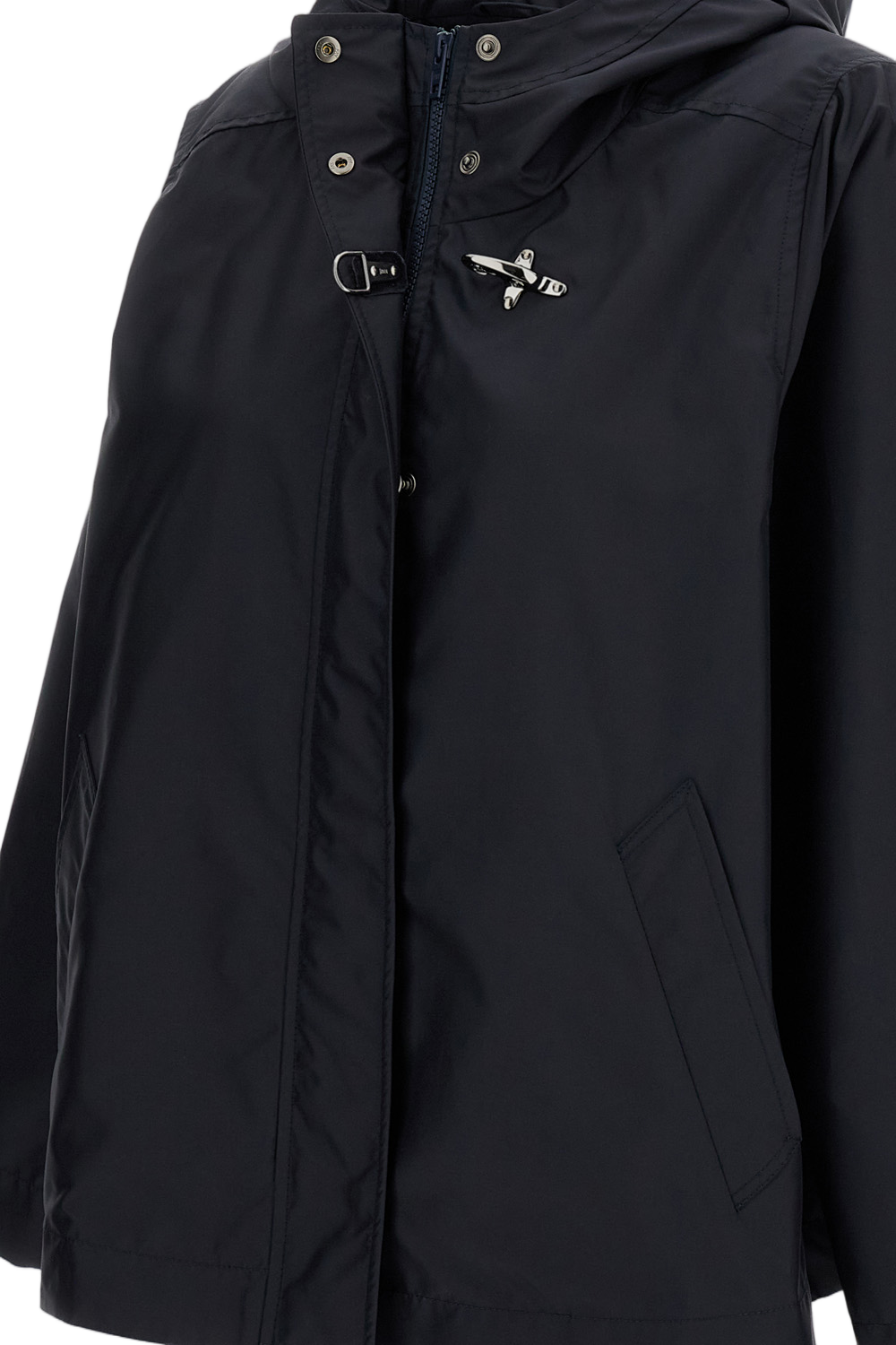 Water-Repellent Technical Poplin Short Parka