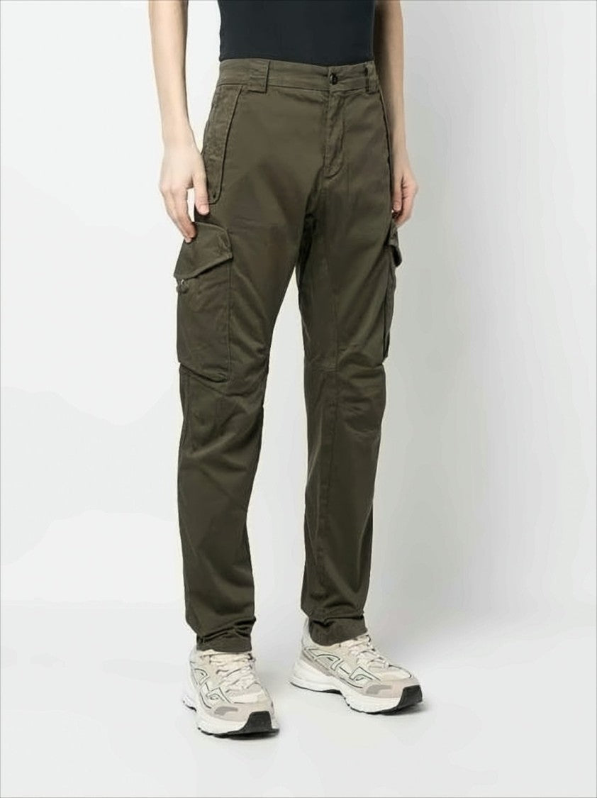 Utilitarian Straight Pants with Cargo Pockets